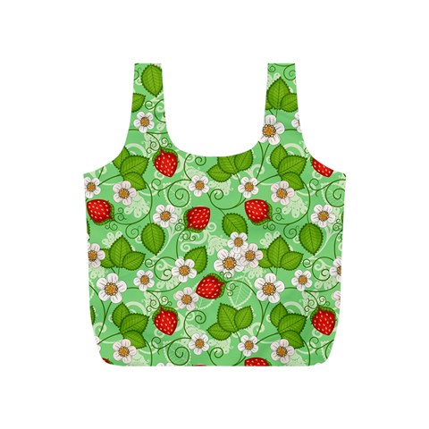 Strawberries Pattern Seamless Full Print Recycle Bag (S) from ArtsNow.com Front