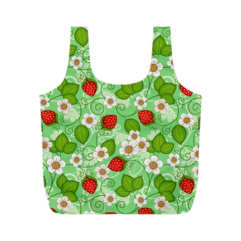 Strawberries Pattern Seamless Full Print Recycle Bag (M) from ArtsNow.com Front