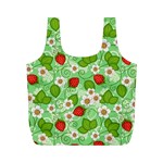 Strawberries Pattern Seamless Full Print Recycle Bag (M)