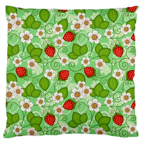 Strawberries Pattern Seamless Standard Premium Plush Fleece Cushion Case (One Side) from ArtsNow.com Front