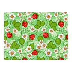 Strawberries Pattern Seamless Two Sides Premium Plush Fleece Blanket (Mini) from ArtsNow.com 35 x27  Blanket Front