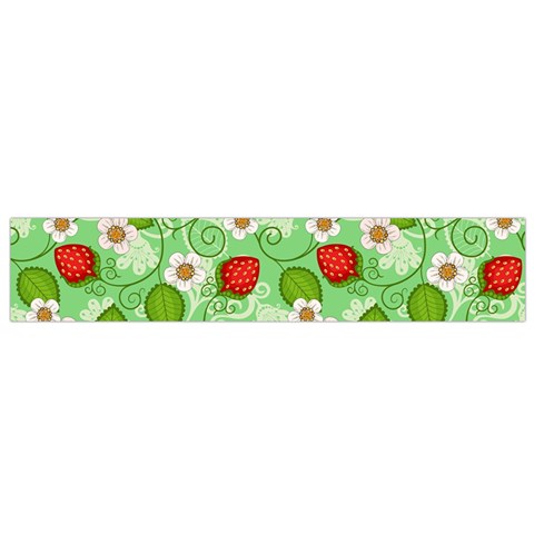 Strawberries Pattern Seamless Small Premium Plush Fleece Scarf from ArtsNow.com Front