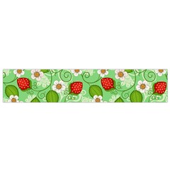 Strawberries Pattern Seamless Small Premium Plush Fleece Scarf from ArtsNow.com Front