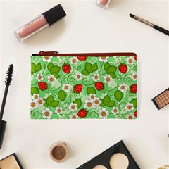 Strawberries Pattern Seamless Cosmetic Bag (XS) from ArtsNow.com Front