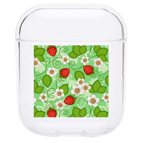 Strawberries Pattern Seamless Hard PC AirPods 1/2 Case from ArtsNow.com Front