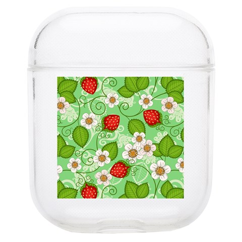 Strawberries Pattern Seamless Soft TPU AirPods 1/2 Case from ArtsNow.com Front