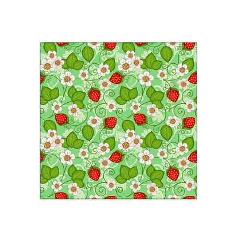 Strawberries Pattern Seamless Satin Bandana Scarf 22  x 22  from ArtsNow.com Front