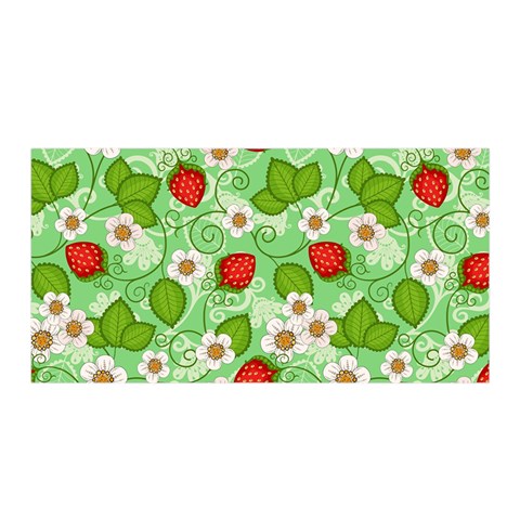 Strawberries Pattern Seamless Satin Wrap 35  x 70  from ArtsNow.com Front