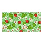 Strawberries Pattern Seamless Satin Wrap 35  x 70 