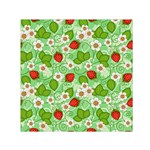 Strawberries Pattern Seamless Square Satin Scarf (30  x 30 )