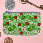 Strawberries Pattern Seamless Large Coin Purse