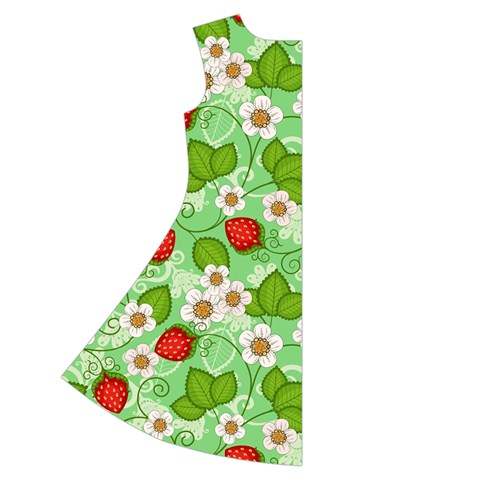 Strawberries Pattern Seamless Short Sleeve V Back Left