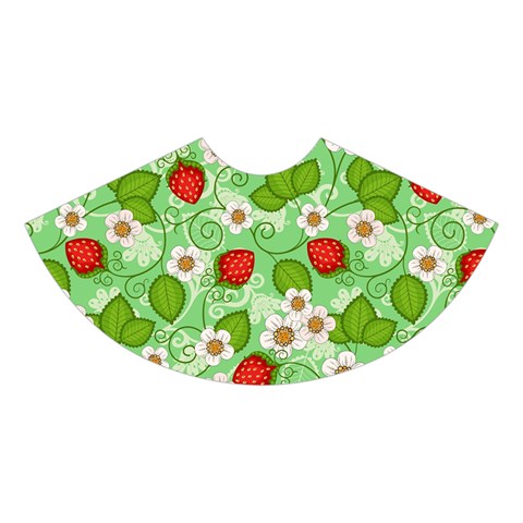 Strawberries Pattern Seamless Midi Sleeveless Dress from ArtsNow.com Skirt Front