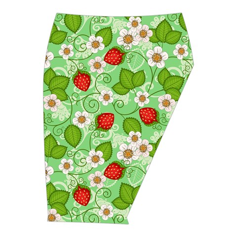 Strawberries Pattern Seamless Midi Wrap Pencil Skirt from ArtsNow.com  Front Right 