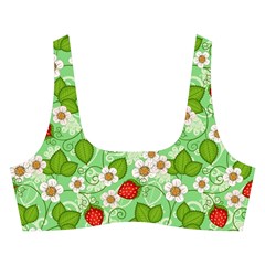 Strawberries Pattern Seamless Cross Back Hipster Bikini Set from ArtsNow.com Front