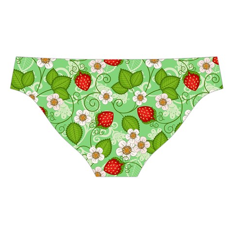 Strawberries Pattern Seamless Cross Back Hipster Bikini Set from ArtsNow.com Back Under