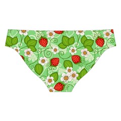 Strawberries Pattern Seamless Cross Back Hipster Bikini Set from ArtsNow.com Back Under