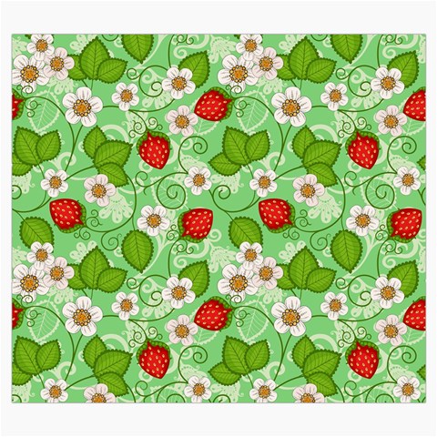 Strawberries Pattern Seamless Roll Up Canvas Pencil Holder (S) from ArtsNow.com Front