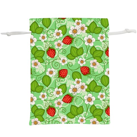 Strawberries Pattern Seamless Lightweight Drawstring Pouch (XL) from ArtsNow.com Front