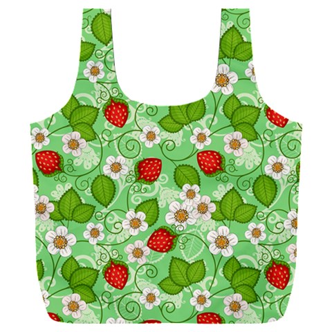 Strawberries Pattern Seamless Full Print Recycle Bag (XXL) from ArtsNow.com Back