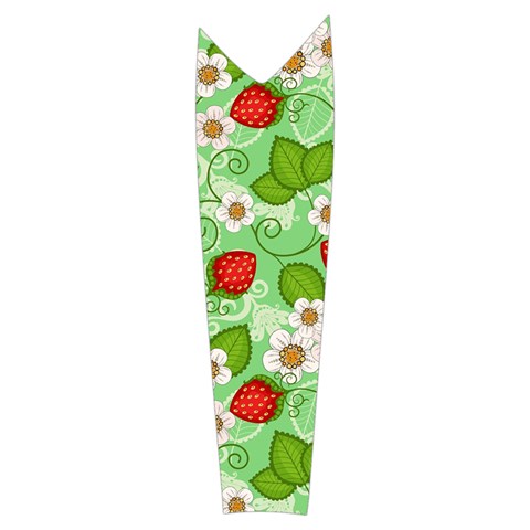 Strawberries Pattern Seamless Women s Long Sleeve Raglan T Right Sleeve Side