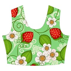 Strawberries Pattern Seamless Women s Crop Top Pleated Skater Rave Skirt from ArtsNow.com Front