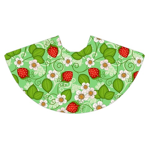 Strawberries Pattern Seamless Women s Crop Top Pleated Skater Rave Skirt from ArtsNow.com Skirt Front