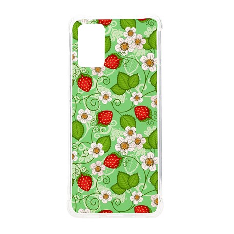 Strawberries Pattern Seamless Samsung Galaxy S20 Plus 6.7 Inch TPU UV Case from ArtsNow.com Front