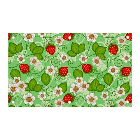 Strawberries Pattern Seamless Banner and Sign 5  x 3  from ArtsNow.com Front