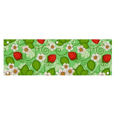 Strawberries Pattern Seamless Banner and Sign 6  x 2  from ArtsNow.com Front