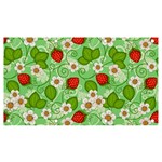 Strawberries Pattern Seamless Banner and Sign 7  x 4 