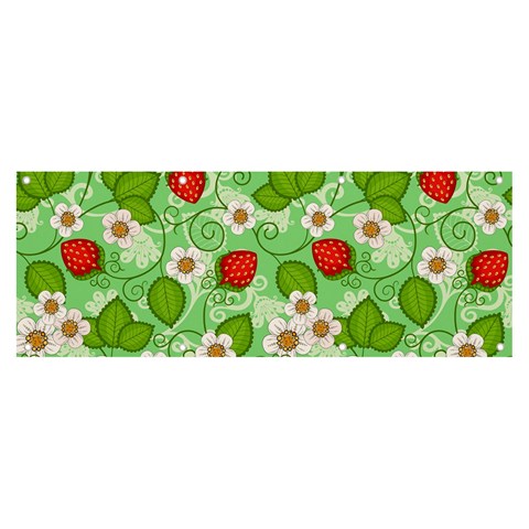 Strawberries Pattern Seamless Banner and Sign 8  x 3  from ArtsNow.com Front