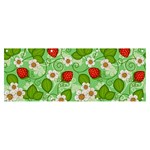 Strawberries Pattern Seamless Banner and Sign 8  x 3 