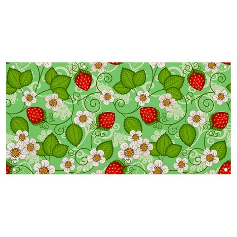 Strawberries Pattern Seamless Banner and Sign 8  x 4  from ArtsNow.com Front