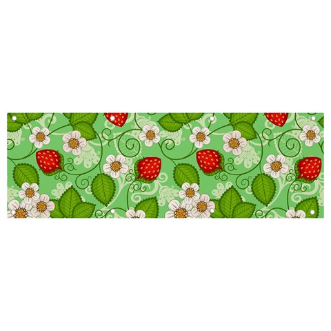 Strawberries Pattern Seamless Banner and Sign 9  x 3  from ArtsNow.com Front