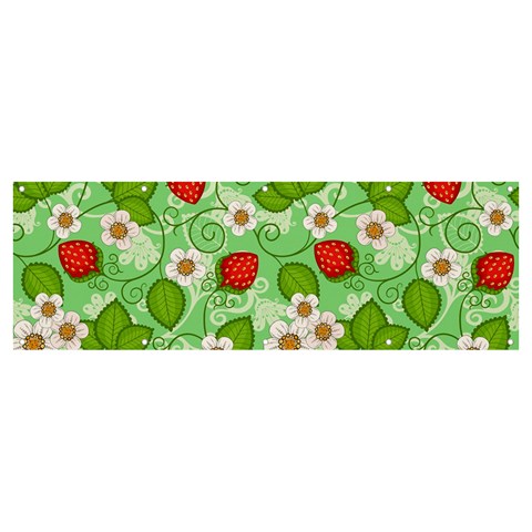 Strawberries Pattern Seamless Banner and Sign 12  x 4  from ArtsNow.com Front