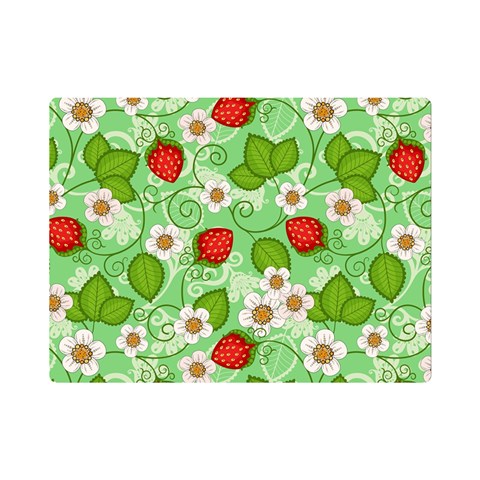 Strawberries Pattern Seamless Premium Plush Fleece Blanket (Mini) from ArtsNow.com 35 x27  Blanket Front