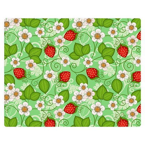 Strawberries Pattern Seamless Premium Plush Fleece Blanket (Medium) from ArtsNow.com 60 x50  Blanket Front