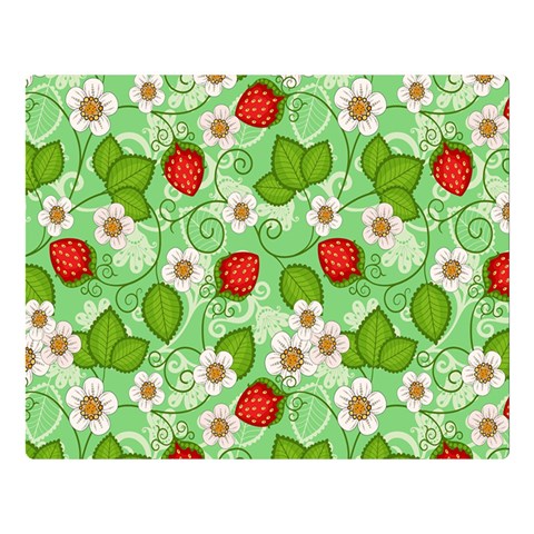 Strawberries Pattern Seamless Premium Plush Fleece Blanket (Large) from ArtsNow.com 80 x60  Blanket Front