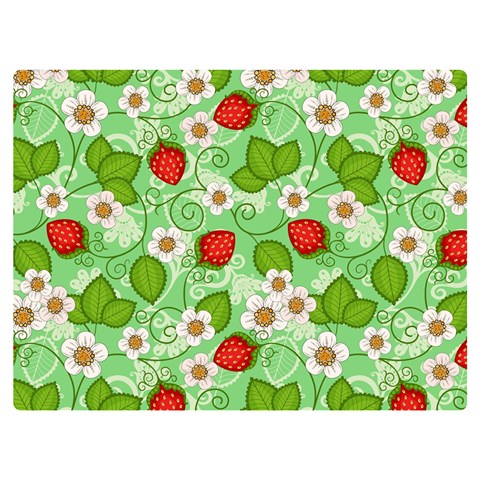 Strawberries Pattern Seamless Premium Plush Fleece Blanket (Extra Small) from ArtsNow.com 40 x30  Blanket Front