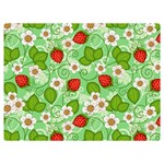 Strawberries Pattern Seamless Premium Plush Fleece Blanket (Extra Small)