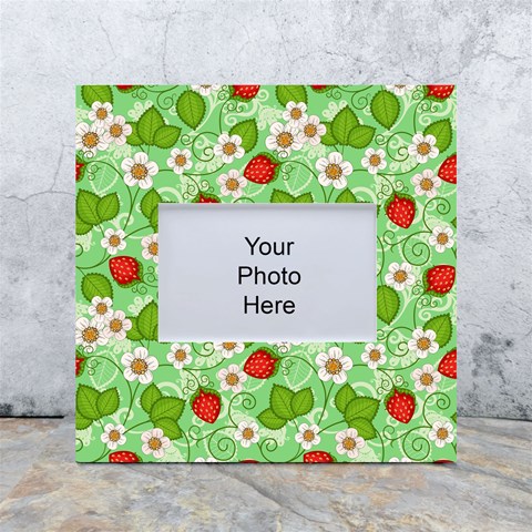 Strawberries Pattern Seamless White Box Photo Frame 4  x 6  from ArtsNow.com Front