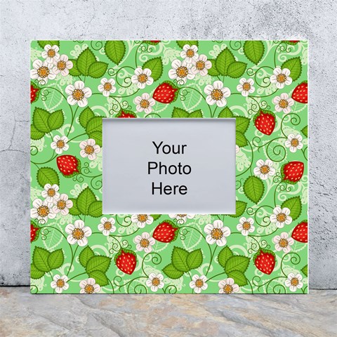 Strawberries Pattern Seamless White Wall Photo Frame 5  x 7  from ArtsNow.com Front