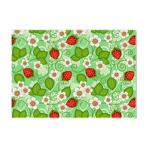 Strawberries Pattern Seamless Crystal Sticker (A4) from ArtsNow.com Front