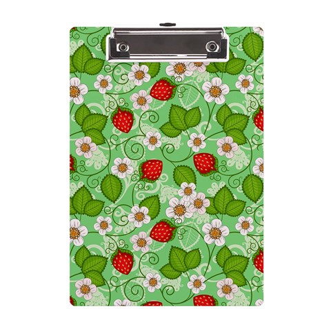 Strawberries Pattern Seamless A5 Acrylic Clipboard from ArtsNow.com Front