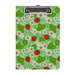 Strawberries Pattern Seamless A5 Acrylic Clipboard from ArtsNow.com Front