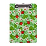 Strawberries Pattern Seamless A5 Acrylic Clipboard