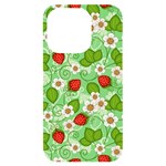 Strawberries Pattern Seamless iPhone 14 Pro Black UV Print Case