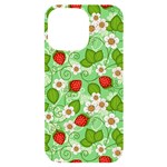 Strawberries Pattern Seamless iPhone 14 Pro Max Black UV Print Case