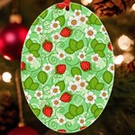 Strawberries Pattern Seamless UV Print Acrylic Ornament Oval